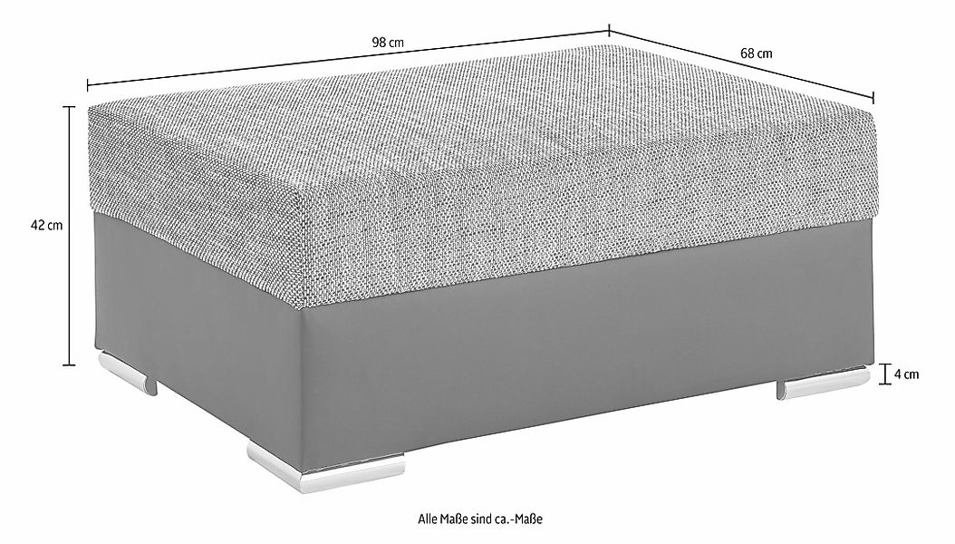 COLLECTION AB Hocker »John«, Frei im Raum stellbar, wahlweise mit Federkern günstig online kaufen