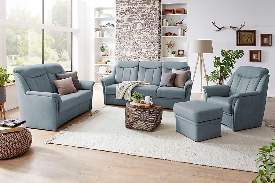 VILLA BECK Polstergarnitur "Lugano", (Set, 3 tlg.), Kopfteilverstellung, in günstig online kaufen
