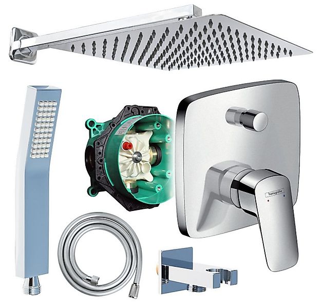 Hansgrohe und Jowi Duscharmatur Logis Unterputz Duscharmatur Regendusche Ko günstig online kaufen
