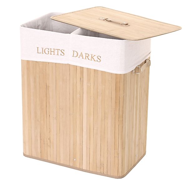 MCW Wäschekorb C21 63x55x34cm 100l Naturfarben günstig online kaufen