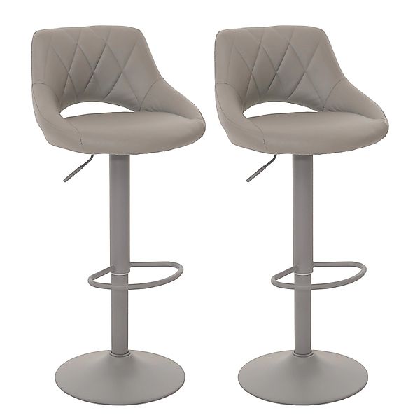 PROREGAL 2er-Set Barhocker Gepolstert Mit Lehne Sitzhöhe 60-82cm Fußablage günstig online kaufen