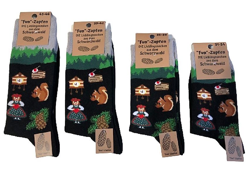 Mein Style Freizeitsocken Schwarzwaldsocken Fun Zapfen günstig online kaufen