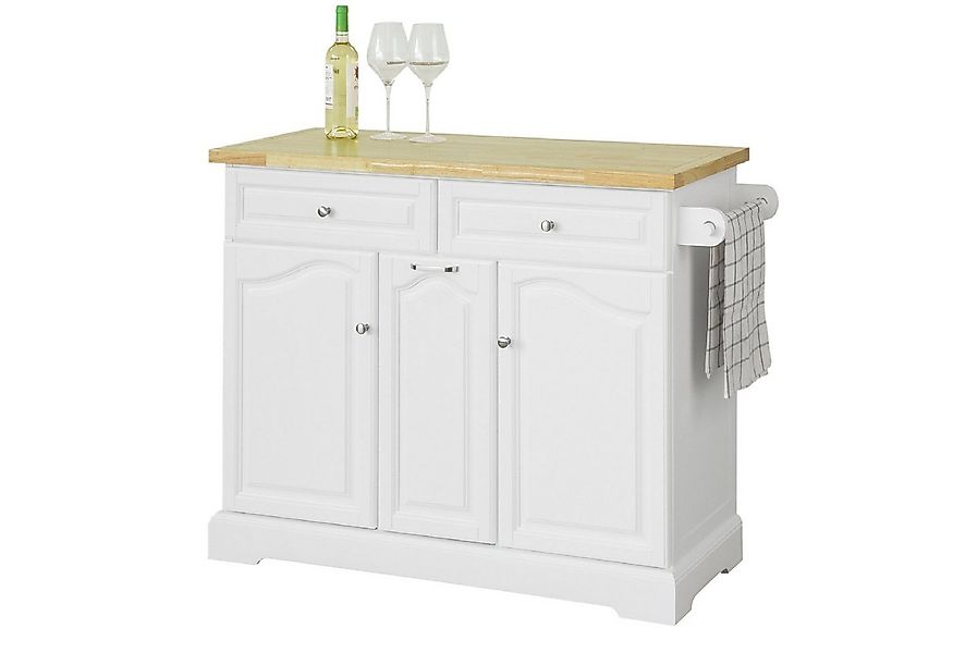 SoBuy Küchenwagen FKW100/FKW101, Kücheninsel Küchenschrank Sideboard auf Ro günstig online kaufen
