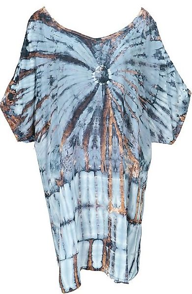 Guru-Shop Midikleid Schulterfreies Batikdress, Cold Shoulder.. günstig online kaufen