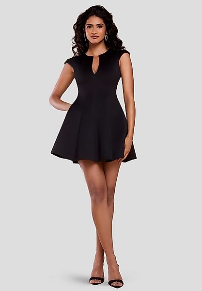 Goddiva Minikleid Cap Sleeve Plunging V Neckline Skater Mini Dress kurzes K günstig online kaufen