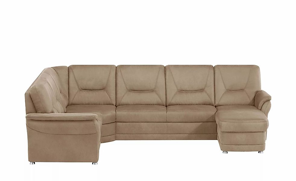 meinSofa Wohnlandschaft aus Mikrofaser Edda ¦ beige ¦ Maße (cm): B: 309 H: günstig online kaufen