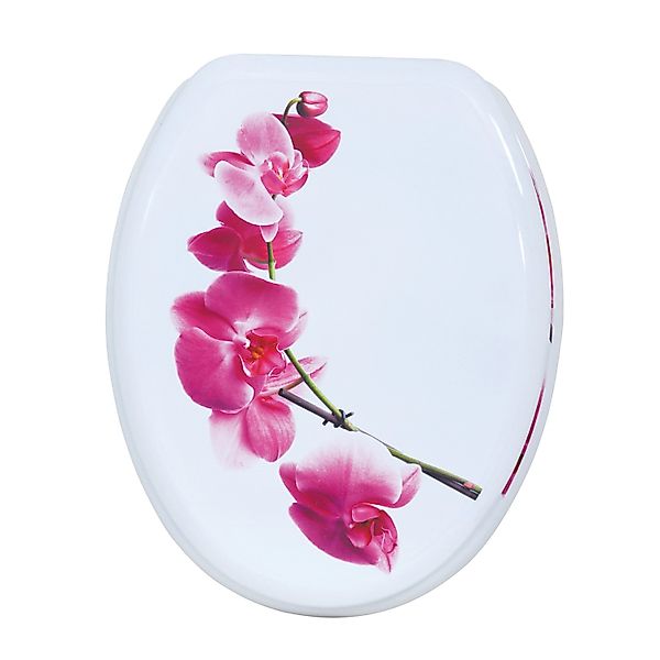 MSV WC-Sitz Lanyu MDF 42,5 cm x 36,5 cm x 5 cm Weiß-Rosa günstig online kaufen