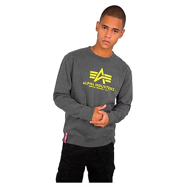 Alpha Industries Basic Small Logo Sweatshirt S Charcoal Heather günstig online kaufen