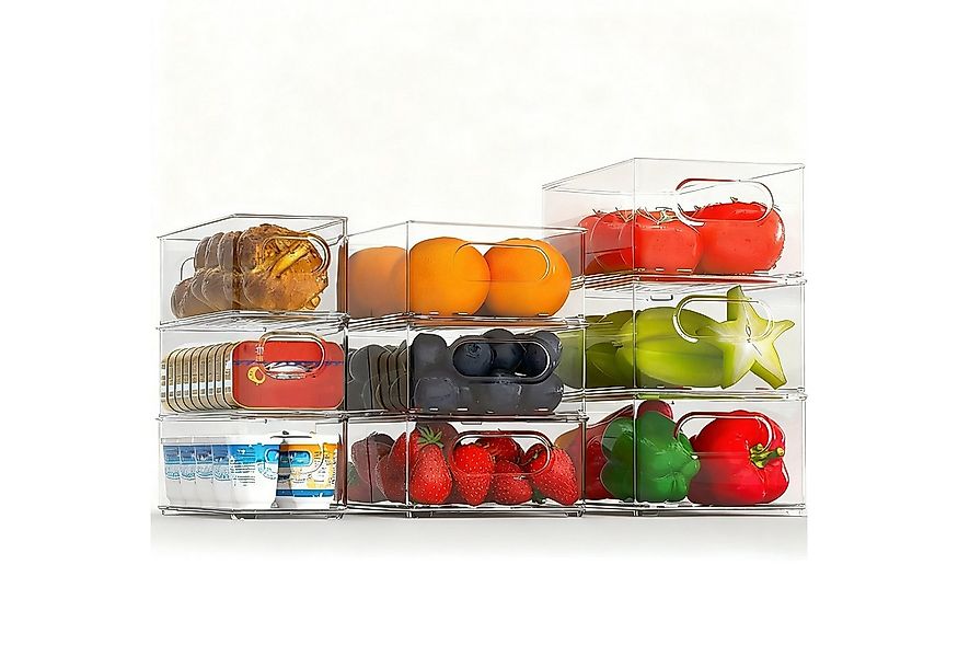 Refined Living Aufbewahrungsbox Kühlschrank Organizer Set Stapelbar - 9er S günstig online kaufen