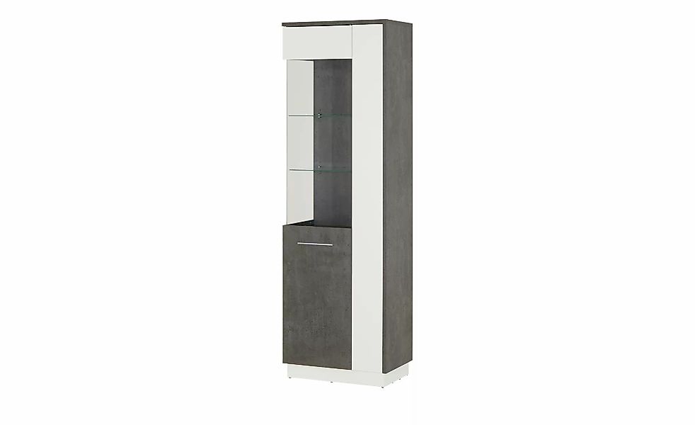 Vitrine  Zenga ¦ grau ¦ Maße (cm): B: 63 H: 198 T: 38.0 Schränke > Vitrinen günstig online kaufen