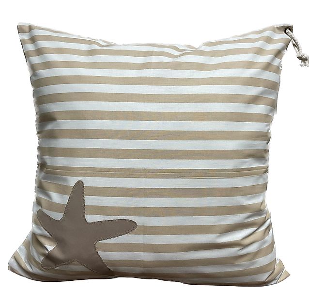 Ammerkind Dekokissen Maritime Kissenhülle *Seestern* beige/weiß günstig online kaufen