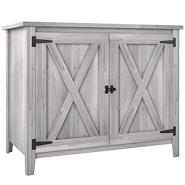 Outsunny Gartenschrank Holz, Geräteschuppen wetterfest 110x60x88,5cm, Gerät günstig online kaufen