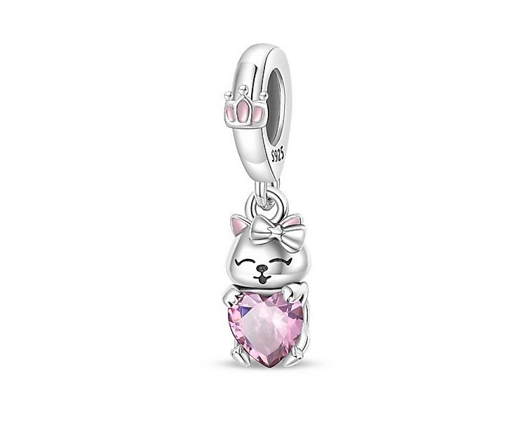 PANDACHARMS Bead Katze mit Rosa Herz Charm Anhänger für Charm Armband, 925e günstig online kaufen