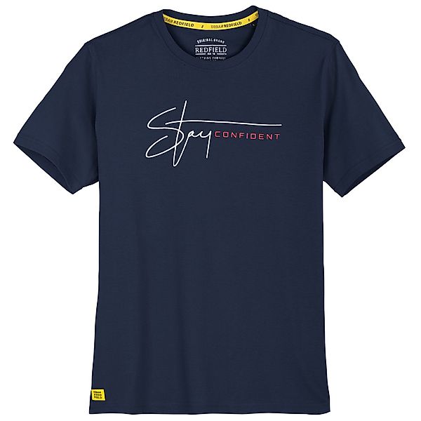 redfield Rundhalsshirt Redfield Übergrößen T-Shirt dunkelblau günstig online kaufen