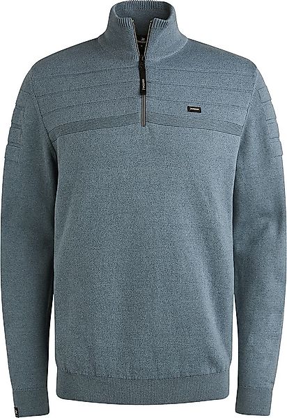 Vanguard Pullover halber Reißverschluss strukturiert Hellblau - Größe 3XL günstig online kaufen