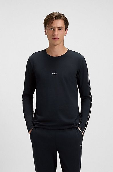 BOSS Longsleeve Unique bequemes Langarmshirt mit Kontrastnaht am Ärmel günstig online kaufen