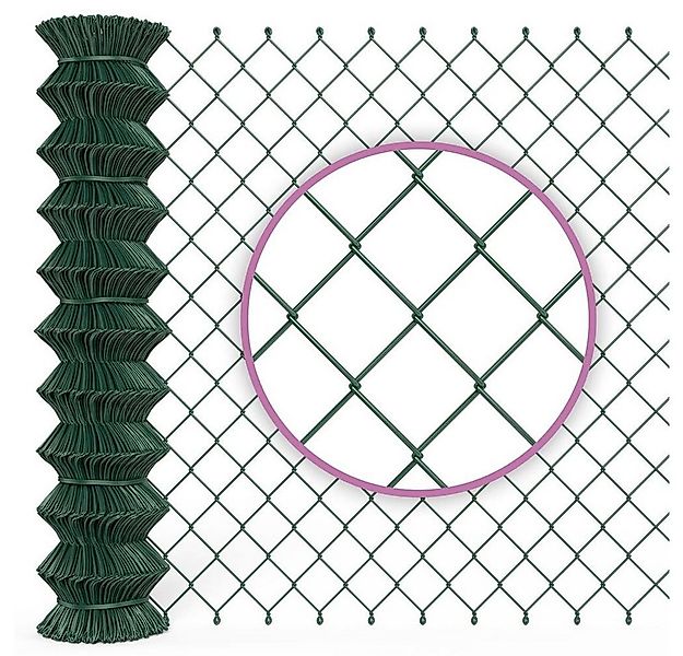 B!HOME Maschendrahtzaun Maschendrahtzaun grün/Gartenzaun mit Viereckgeflech günstig online kaufen