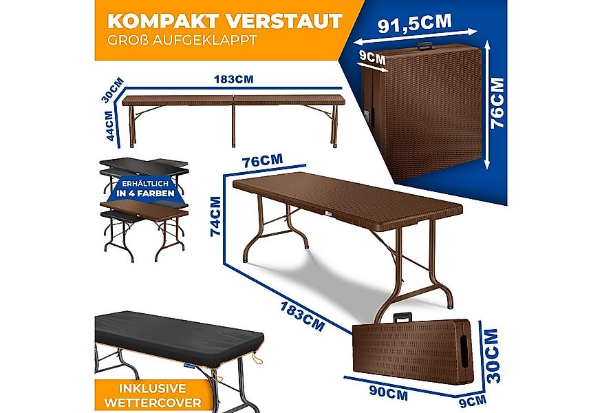 KESSER Bierzeltgarnitur, klappbar Festzeltgarnitur 3-teiliges Set mit Biert günstig online kaufen