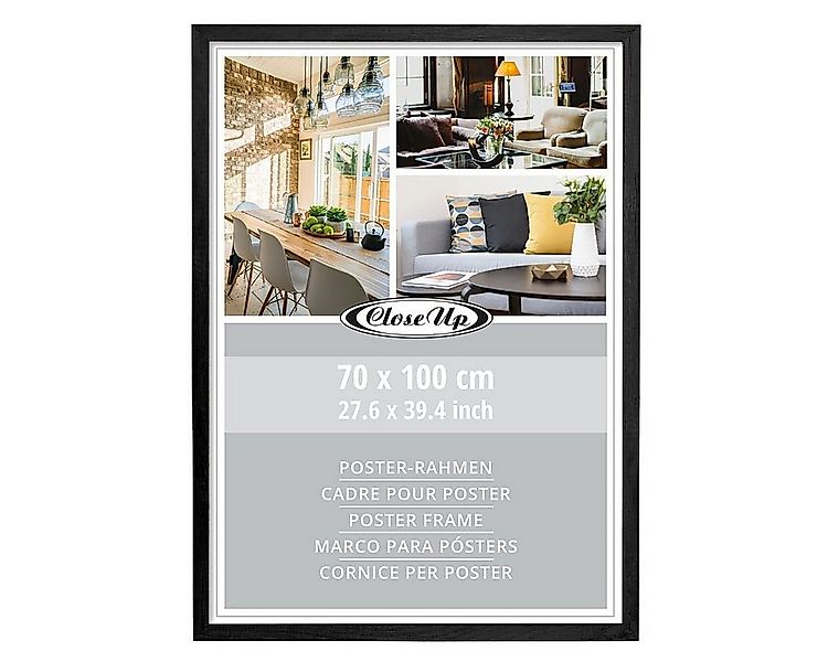 Close Up Bilderrahmen Posterrahmen 70 x 100 cm Holzdekor schwarz günstig online kaufen