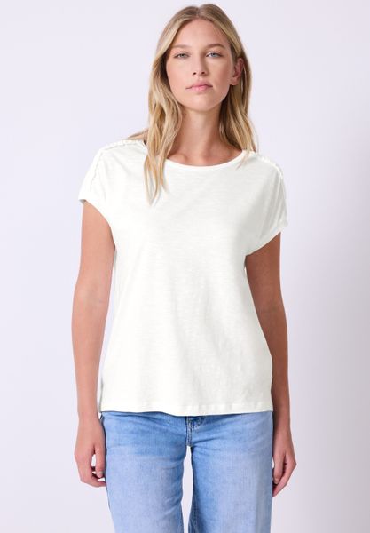 STREET ONE STUDIO T-Shirt aus elastischem Materialmix günstig online kaufen