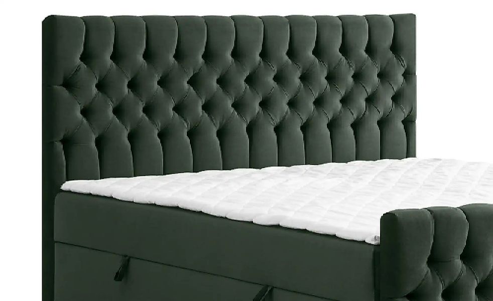 Boxbett mit Bettkasten und Fußteil Belek King ¦ grün Betten > Komfortbetten günstig online kaufen