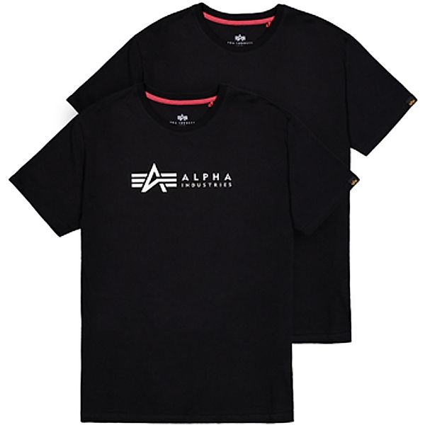 Alpha Industries  T-Shirts & Poloshirts Alpha Label T 2 Pack - black günstig online kaufen