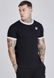 Siksilk T-Shirt SikSilk Herren Geripptes Ringer günstig online kaufen