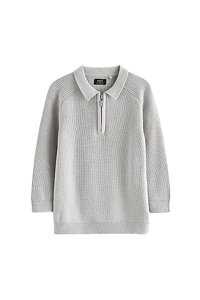 Next Polokragenpullover Strick-Poloshirt mit langen Ärmeln günstig online kaufen