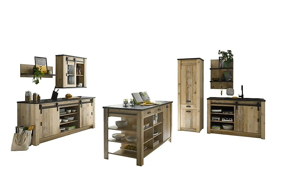 Küchenzeile 5-teilig Soft Close Sintra ¦ holzfarben ¦ Maße (cm): B: 133 H: günstig online kaufen