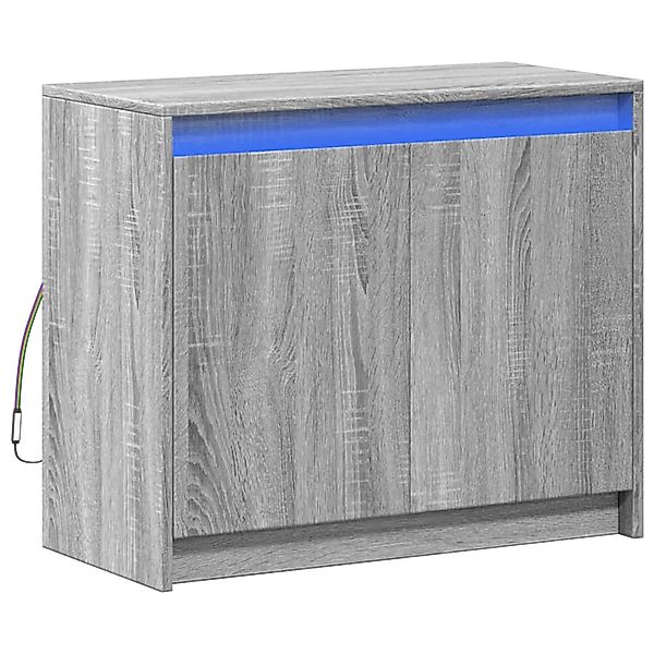 vidaXL LED-Sideboard Grau Sonoma 72x34x61 cm Holzwerkstoff 852178 günstig online kaufen