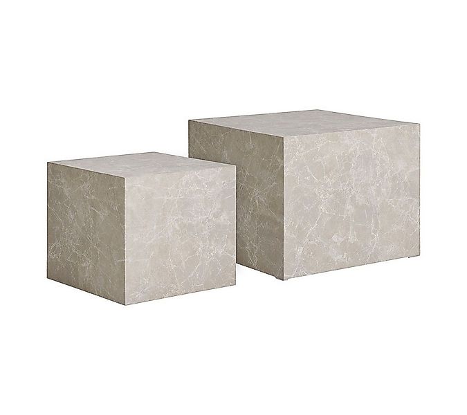 ebuy24 Couchtisch Prague Couchtisch Set von 2 Marmor Dekor. günstig online kaufen