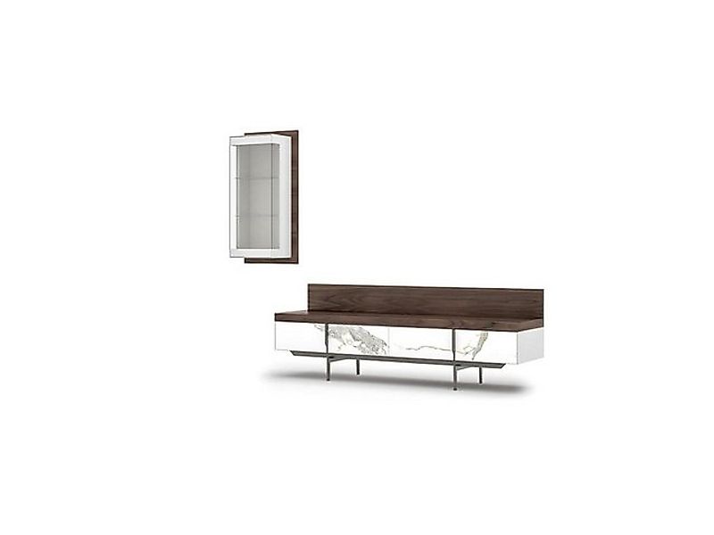 Xlmoebel TV-Schrank Zweiteiliges Wohnzimmer-Set mit TV-Board und Hängevitri günstig online kaufen