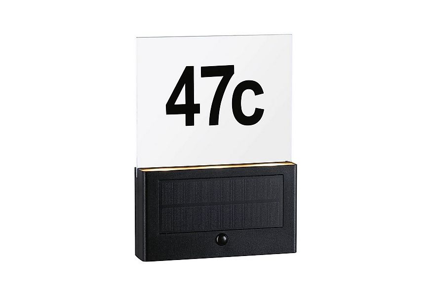 Paulmann LED Außen-Wandleuchte Solar Hausnummernleuchte Neda IP44 2200K 18l günstig online kaufen