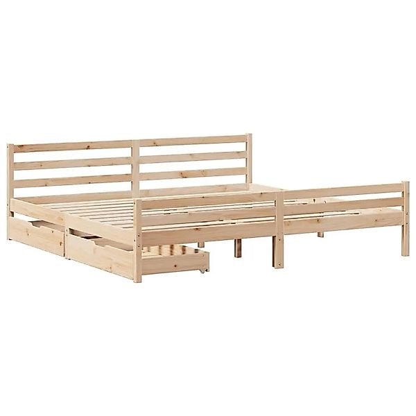vidaXL Massivholzbett ohne Matratze 200x200 cm Kiefer 3301618 günstig online kaufen