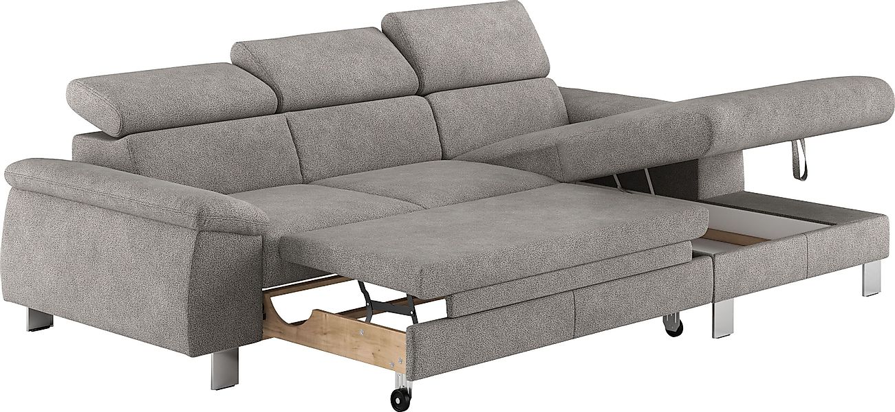 COTTA Ecksofa "Komaris L-Form, B: 244 cm" mit Kopfteilverstellung, optional günstig online kaufen
