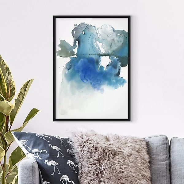 Bild mit Rahmen Abstrakt - Hochformat Gletscherschmelze I günstig online kaufen
