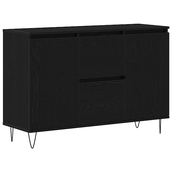 vidaXL Sideboard Schwarze Eiche 101,5 x 35 x 70 cm Holzwerkstoff 862934 günstig online kaufen