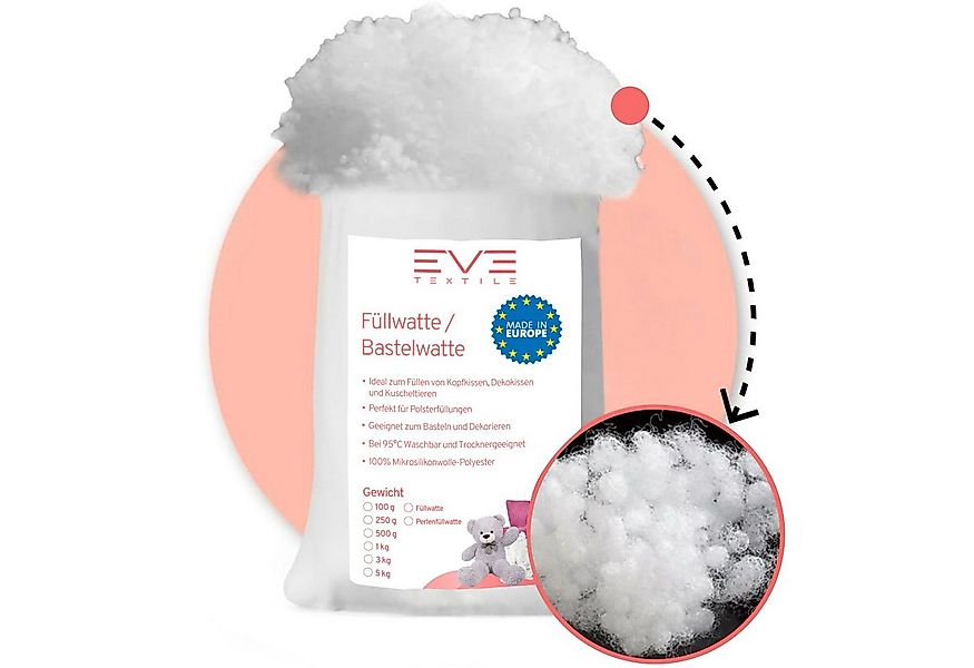 Eve Textile GmbH Kissenfüllung Füllwatte Weich Polyester Füllung Kissen Kus günstig online kaufen