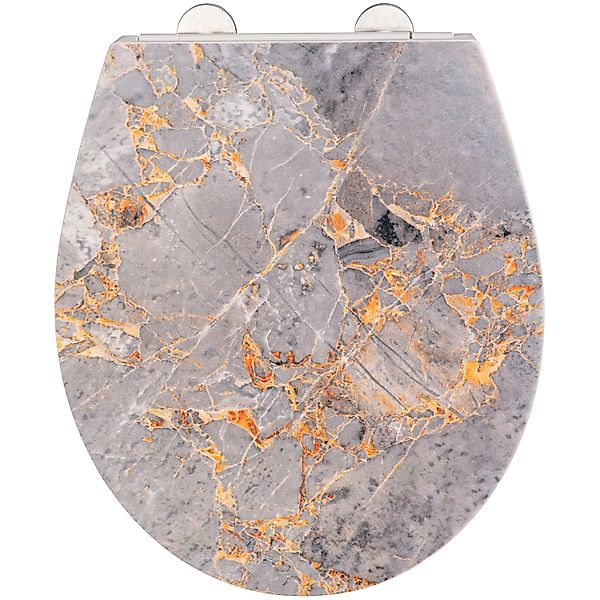 WENKO WC-Sitz Grey Marble, mit Relief, günstig online kaufen