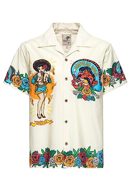 KingKerosin Kurzarmhemd Acapulco Gold mit auffälligem günstig online kaufen