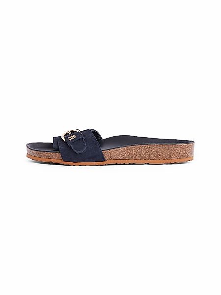 Tommy Hilfiger SOFT SUEDE ADJUSTABLE MULE Pantolette, Keilabsatz, Sommermod günstig online kaufen