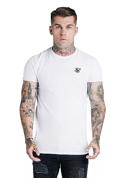 SikSilk T-Shirt Herren STRAIGHT HEM GYM TEE  SS-18057 White günstig online kaufen
