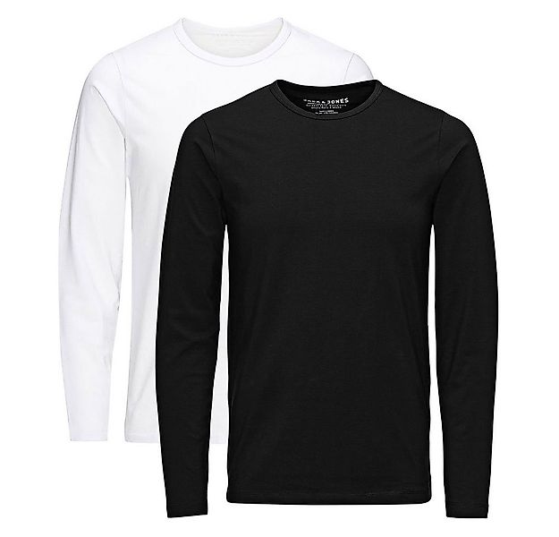 Jack & Jones T-Shirt Jack & Jones Herren Langarmshirt 2er Pack Rundhals Lon günstig online kaufen