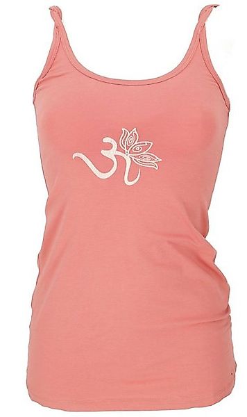Guru-Shop T-Shirt Yoga-Top aus Bio-Baumwolle OM - apricot alternative Bekle günstig online kaufen