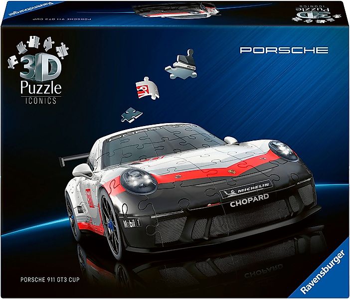 Ravensburger 3D-Puzzle Iconics: Porsche 911 GT3 Cup, 108 Puzzleteile, Made günstig online kaufen