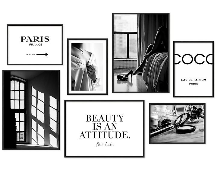 Hyggelig Home Poster Beauty, Premium Poster Set OHNE & MIT Rahmen - Wandbil günstig online kaufen