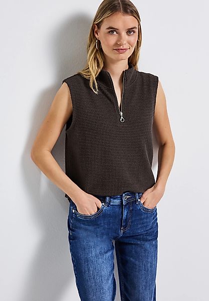 STREET ONE Rollkragenpullover, ohne Ärmel günstig online kaufen