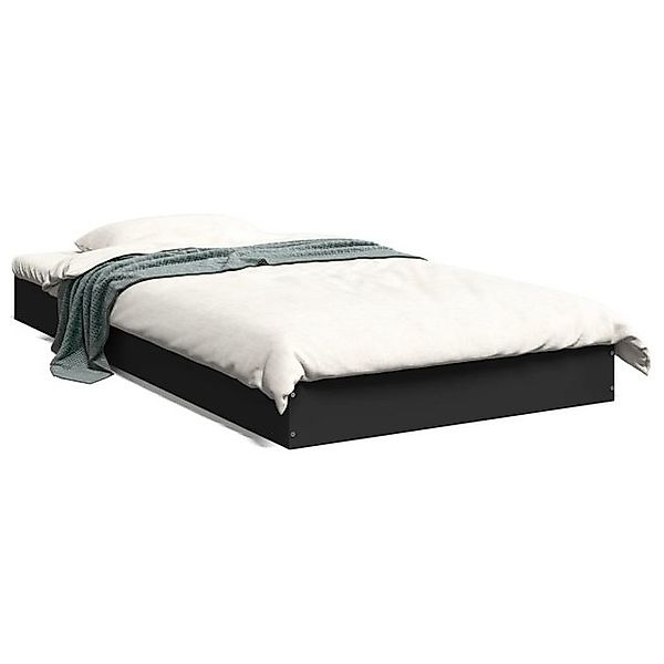 vidaXL Bettgestell, Bettrahmen Schwarz 90x190 cm Holzwerkstoff günstig online kaufen