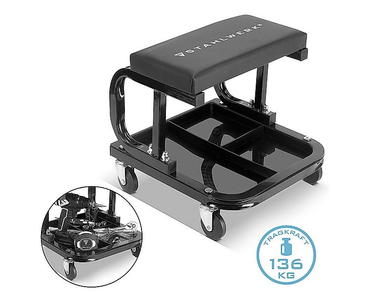 STAHLWERK Werkstattwagen WRS-35 ST Schwarz mit 136 kg Tragkraft, max. Tragl günstig online kaufen