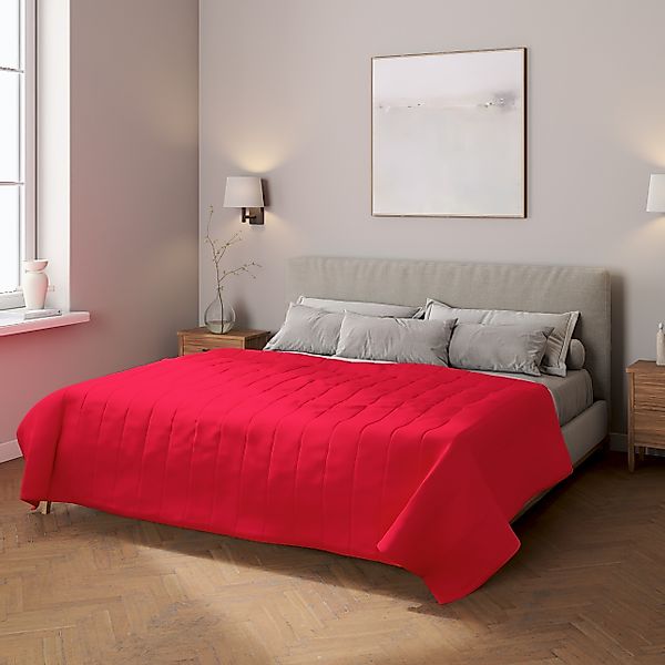 Tagesdecke mit Streifen-Steppung, rot, Quadro (136-19) günstig online kaufen
